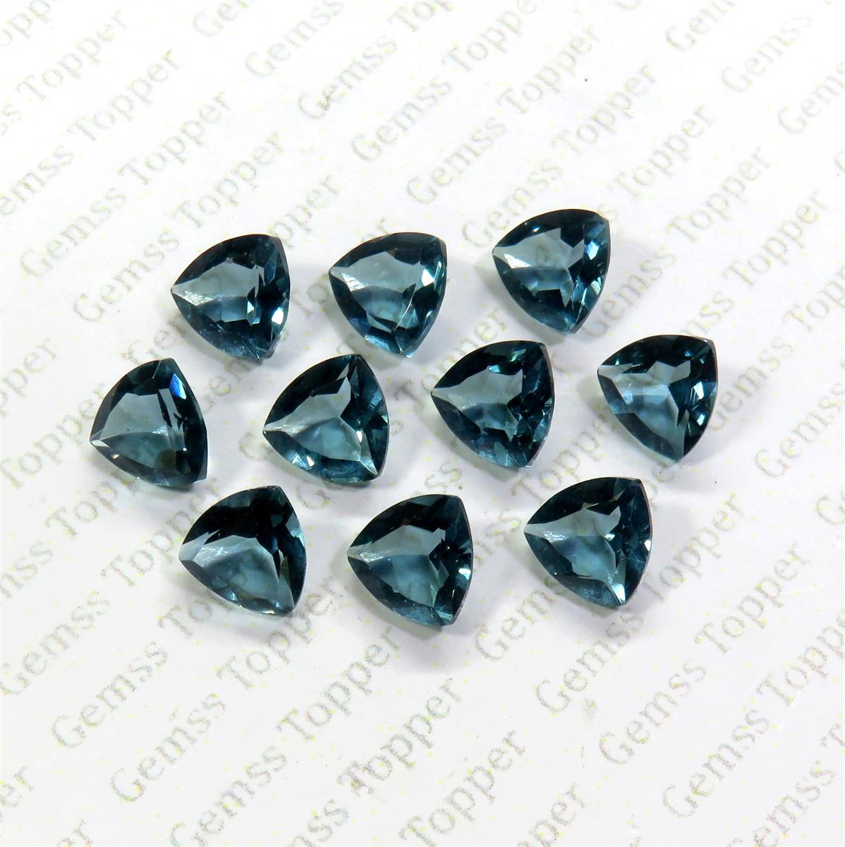 London Blue Topaz 10x10 mm Trillion Faceted